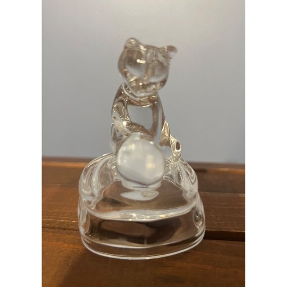 Vintage Avon Crystal‎ Cats Collection 24% Lead Crystal Set of 2 W Ball In Basket - Picture 5 of 12